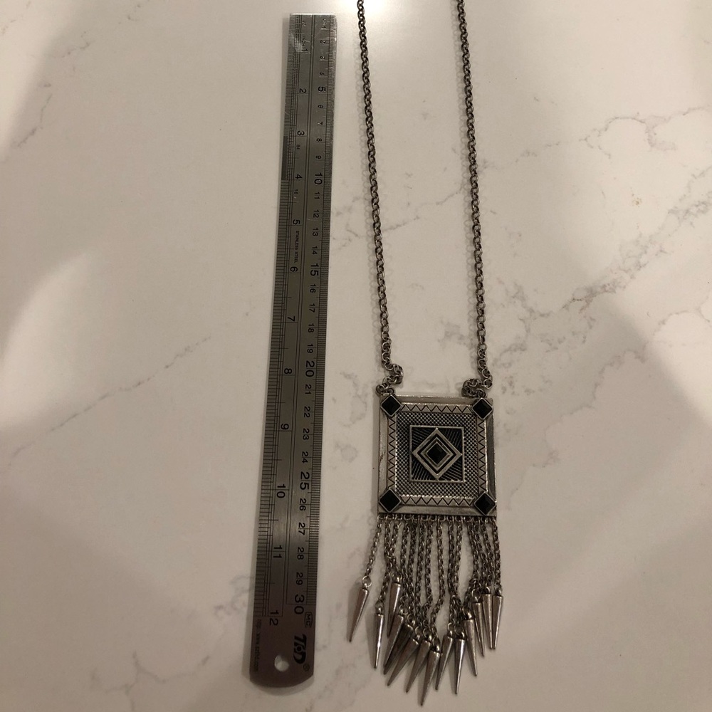 Tribal long statement necklace